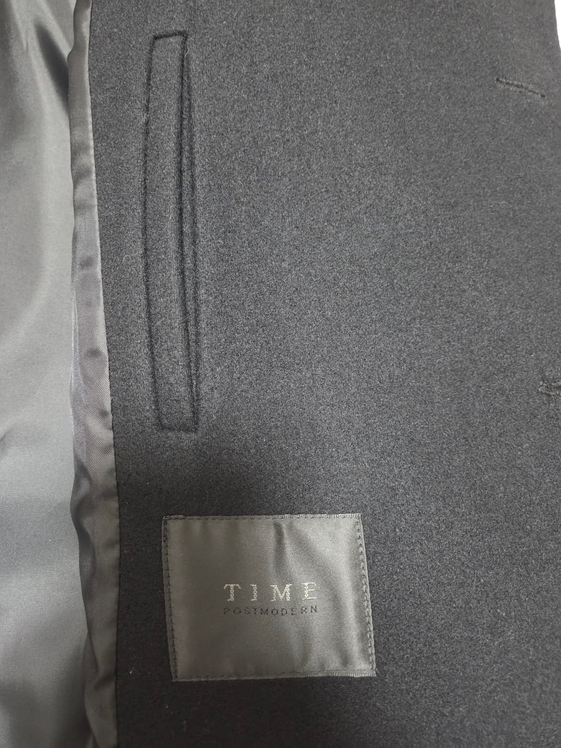 타임옴므 하이넥 싱글 코트 상품이미지7