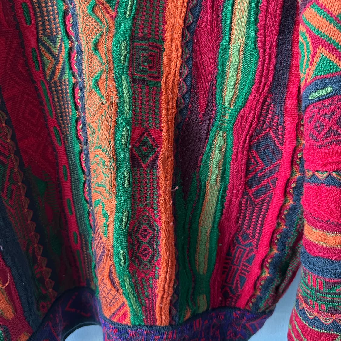 쿠지 COOGI 퓨어 뉴 울 에스닉 패턴 니트 M 상품이미지7