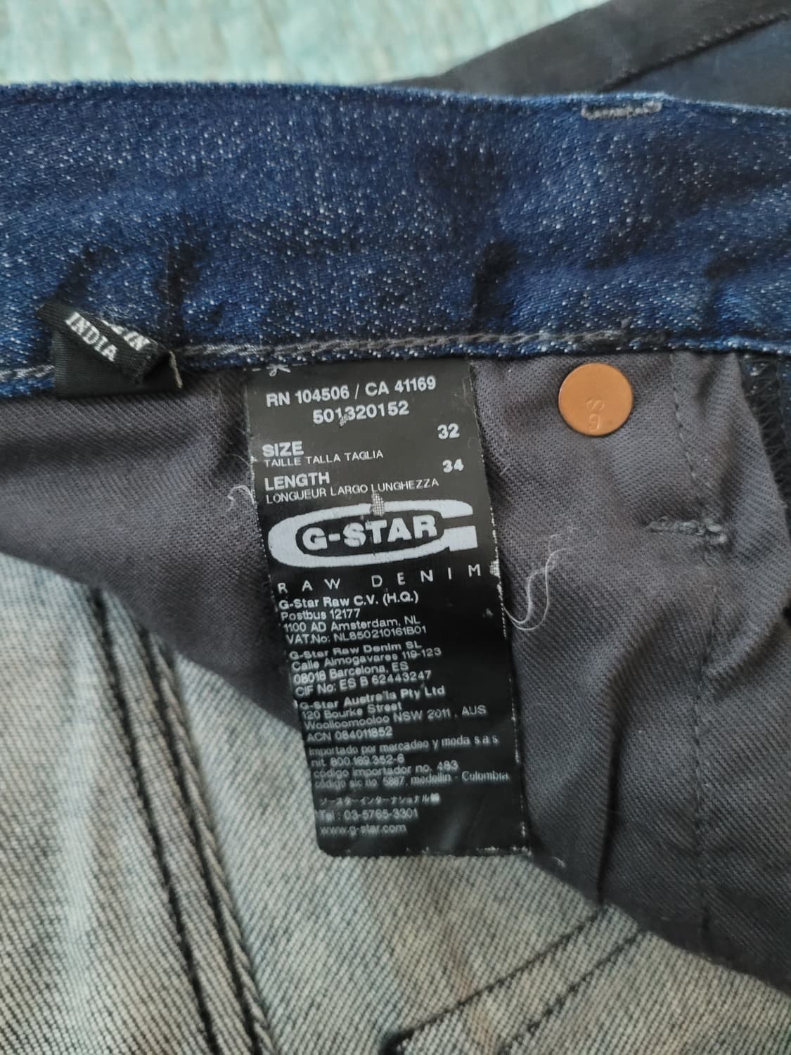 지스타로우 Gstarraw 3301슬림 왁스드 블랙코팅진. 32사이즈 상품이미지6