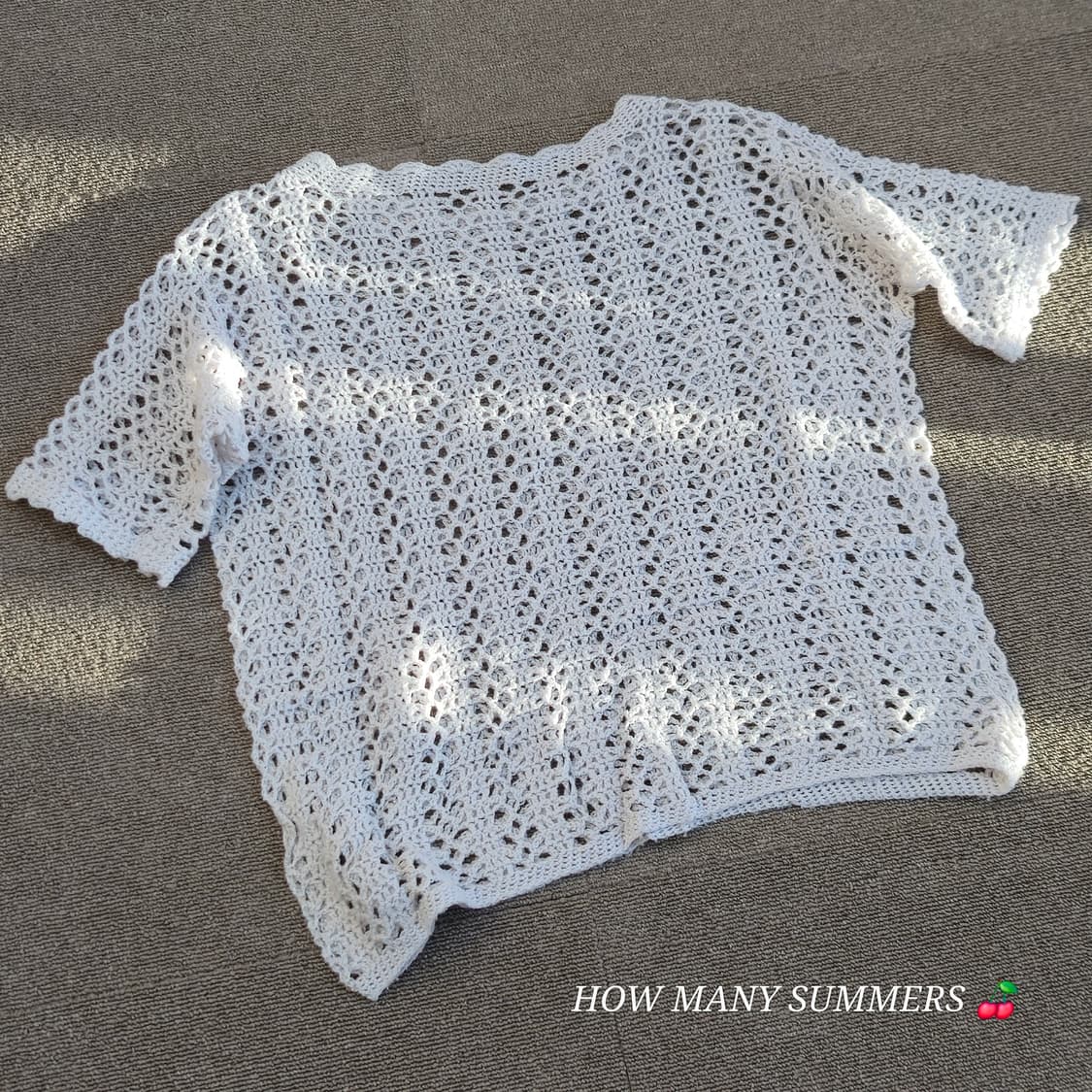 화이트 여름 반팔 니트 상품이미지3