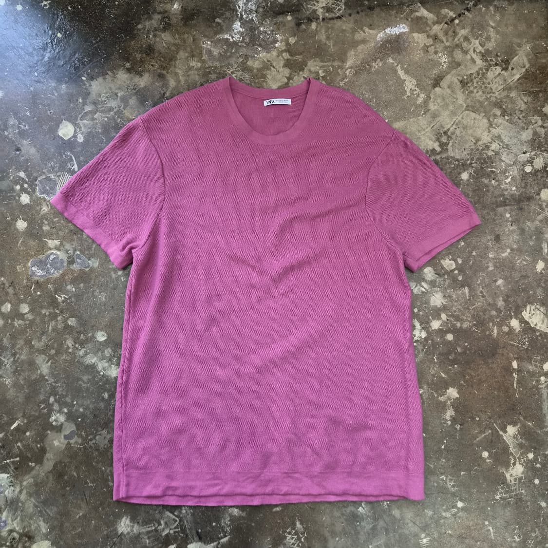 L) ZARA 자라 반팔 니트 티셔츠 상품이미지1
