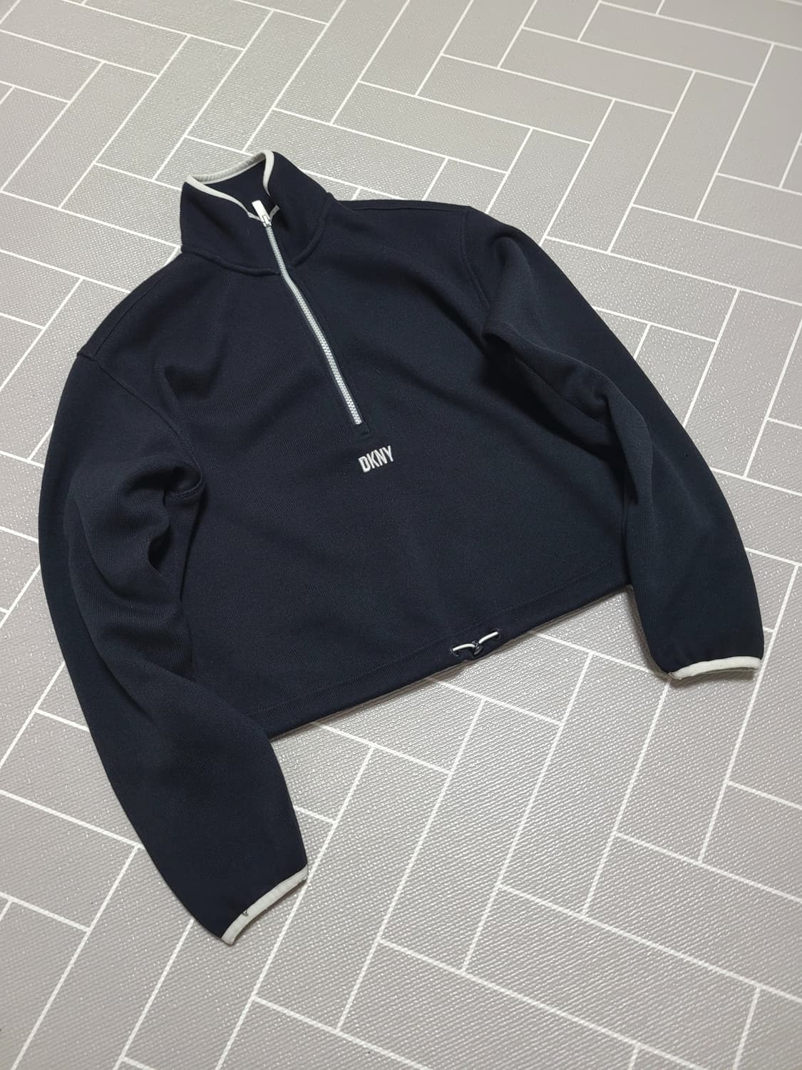 DKNY 우먼 하프 집업 스트링 맨투맨 S 상품이미지1