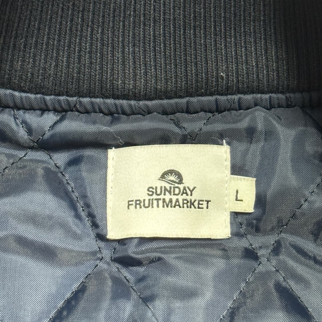 선데이후르츠마켓 패치 블루 바시티 자켓 L 상품이미지6