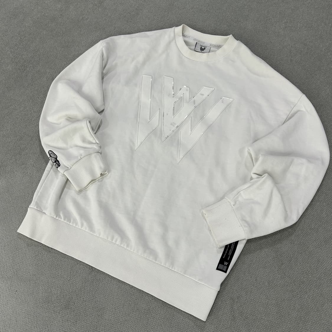 라이프워크 화이트 맨투맨 티셔츠 m 상품이미지1