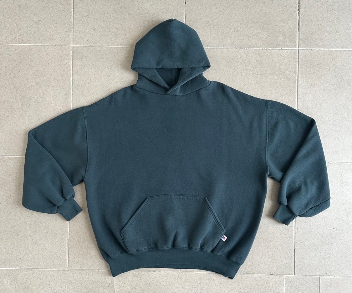 90s 빈티지 러셀 후드 그린 XL USA 상품이미지1