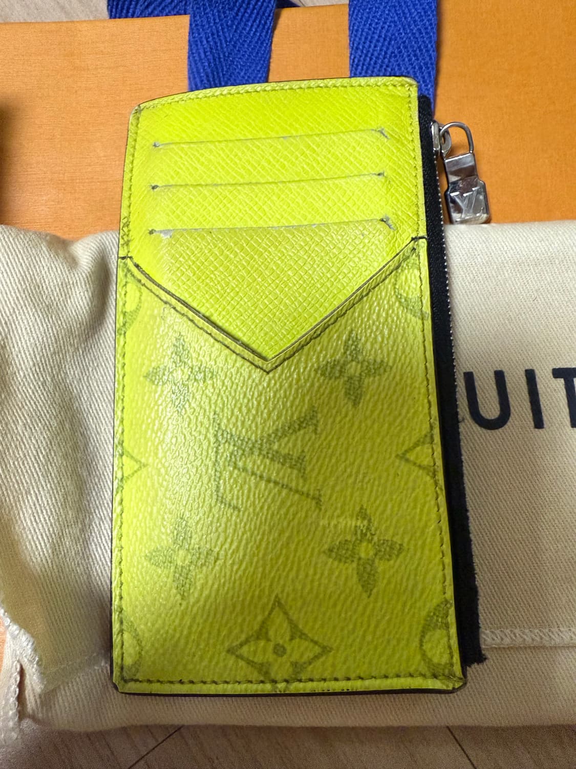 루이비통 코인홀더 코인 지갑 라임 상품이미지2