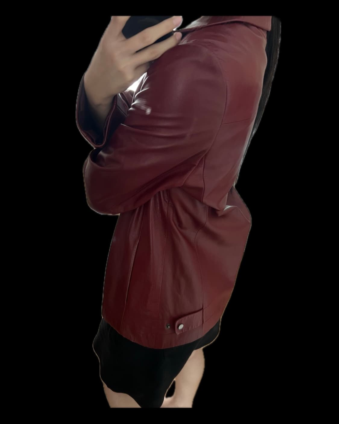 real leather jaket burgundy 상품이미지4