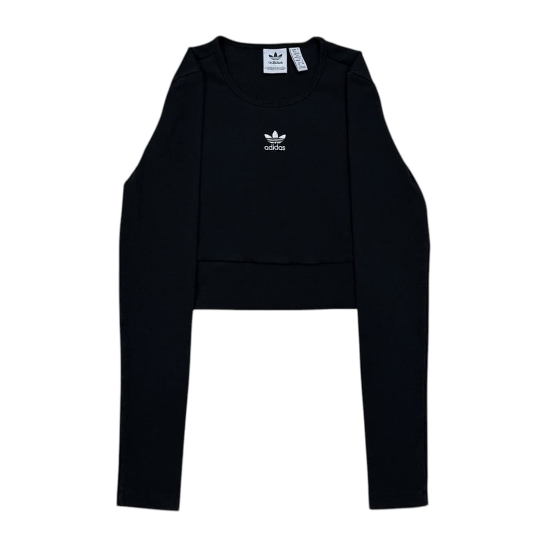 아디다스 딱붙핏 여성 에센셜 립 롱슬리브 긴팔티 블랙 S 상품이미지1
