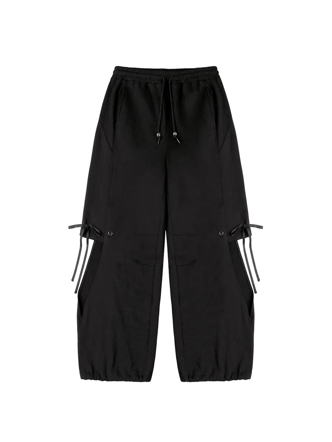 뚜오미오 더블 레이어드 스웻팬츠 블랙 상품이미지4