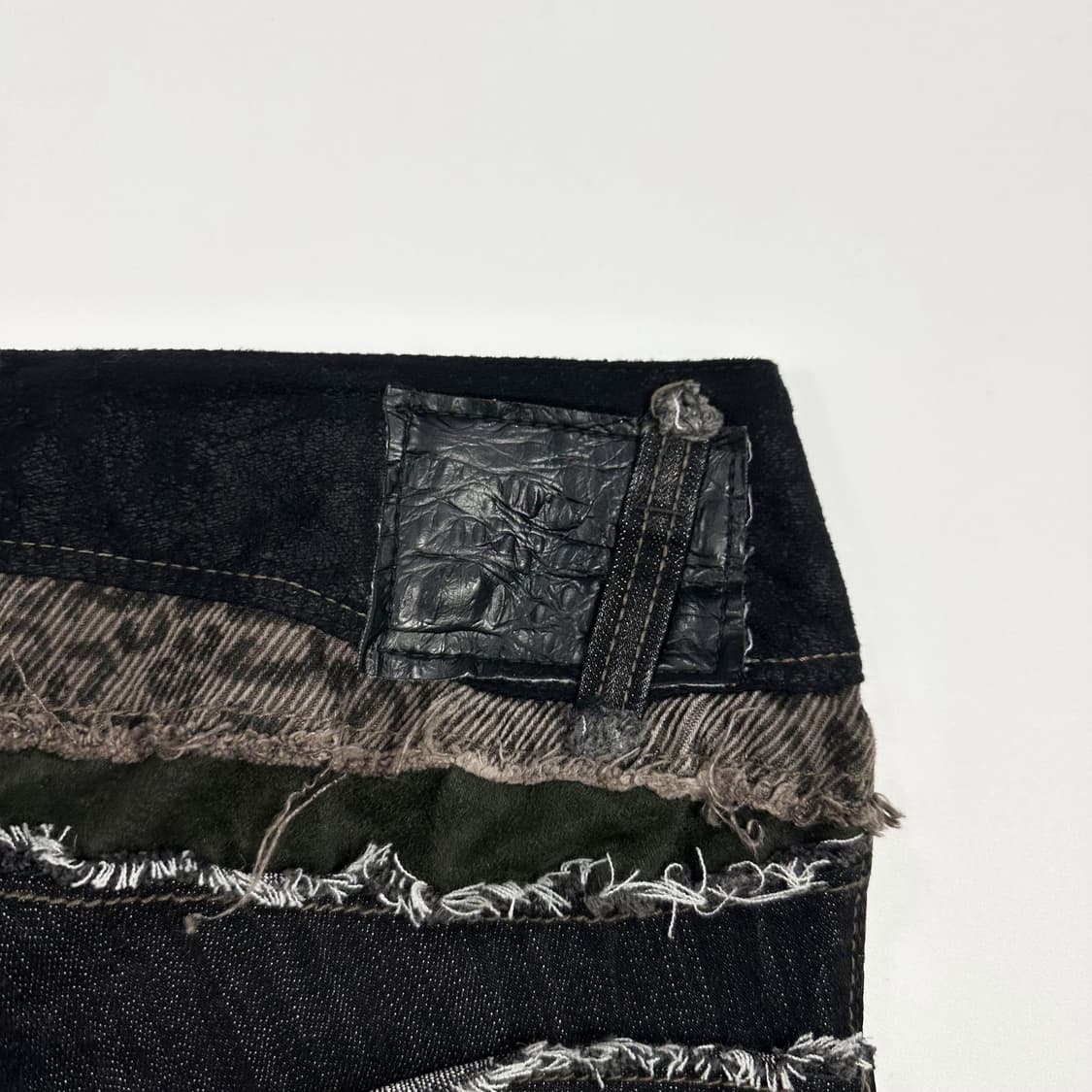 VTG 빈티지 패치워크 흑청 스커트 치마 (28인치 여성추천) 상품이미지3