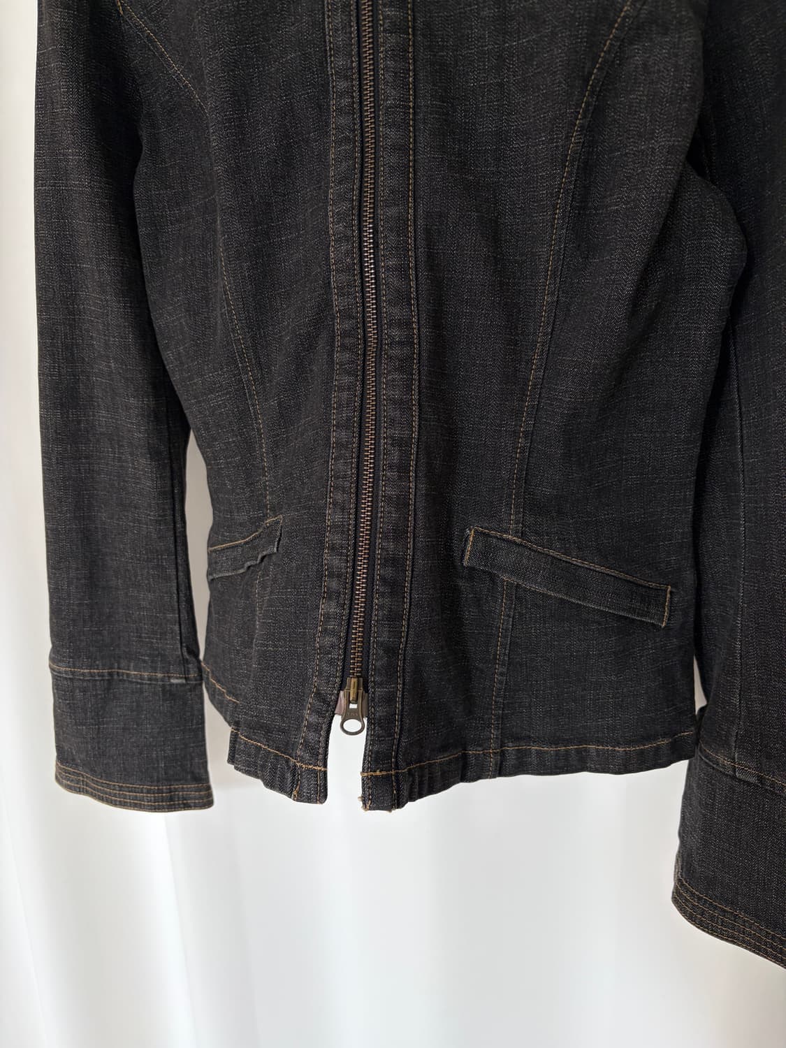 vintage 2way zipper denim jacket  상품이미지3