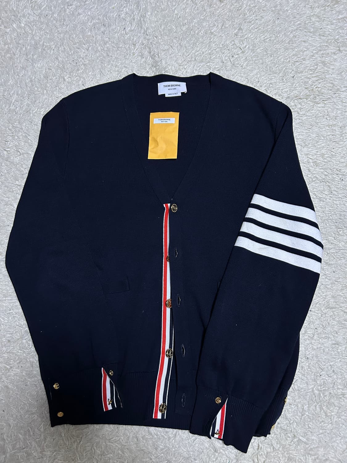 [3size] 톰브라운 밀라노스티치 금장 가디건 상품이미지1