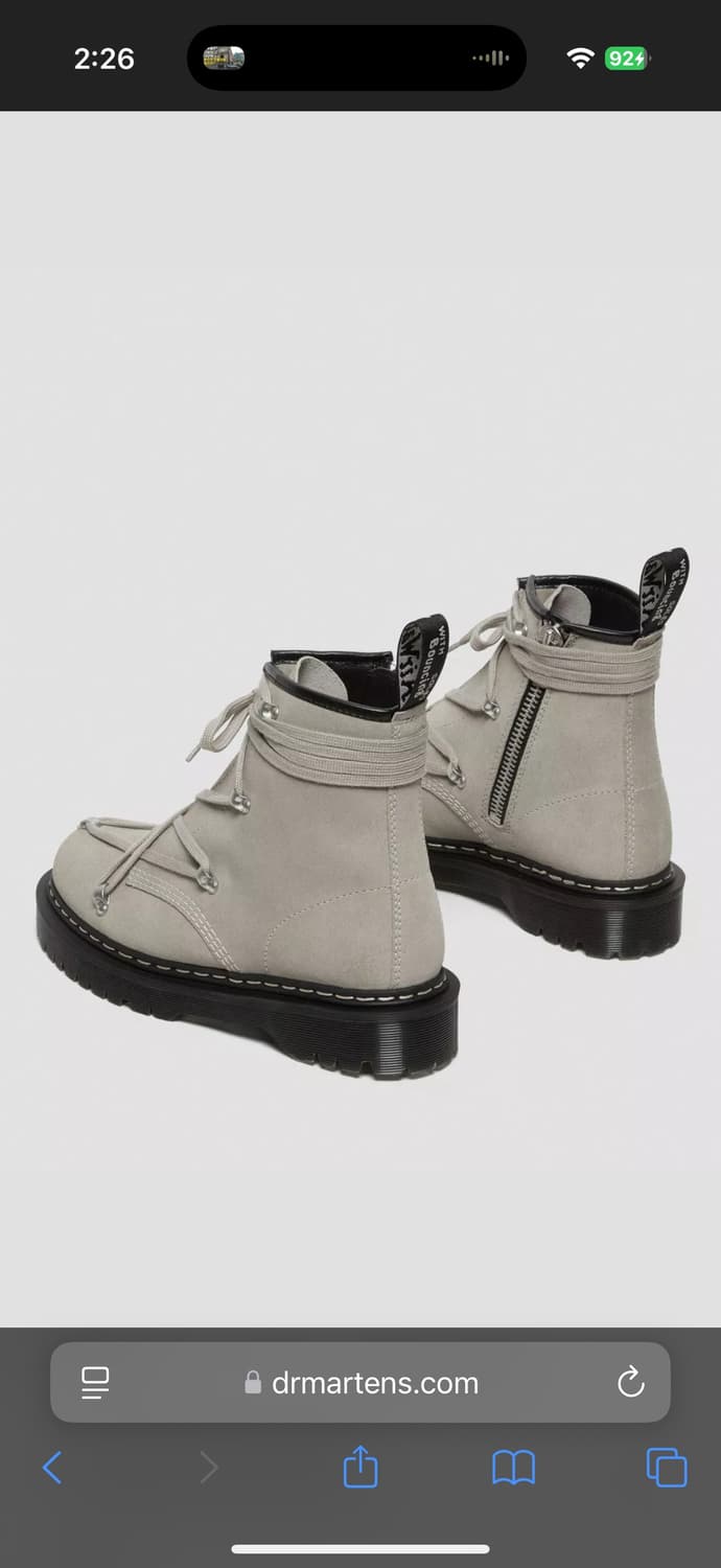 (UK 4) 235 닥터마틴 x 릭오웬스 1460 벡스 스웨이드 부츠 상품이미지4