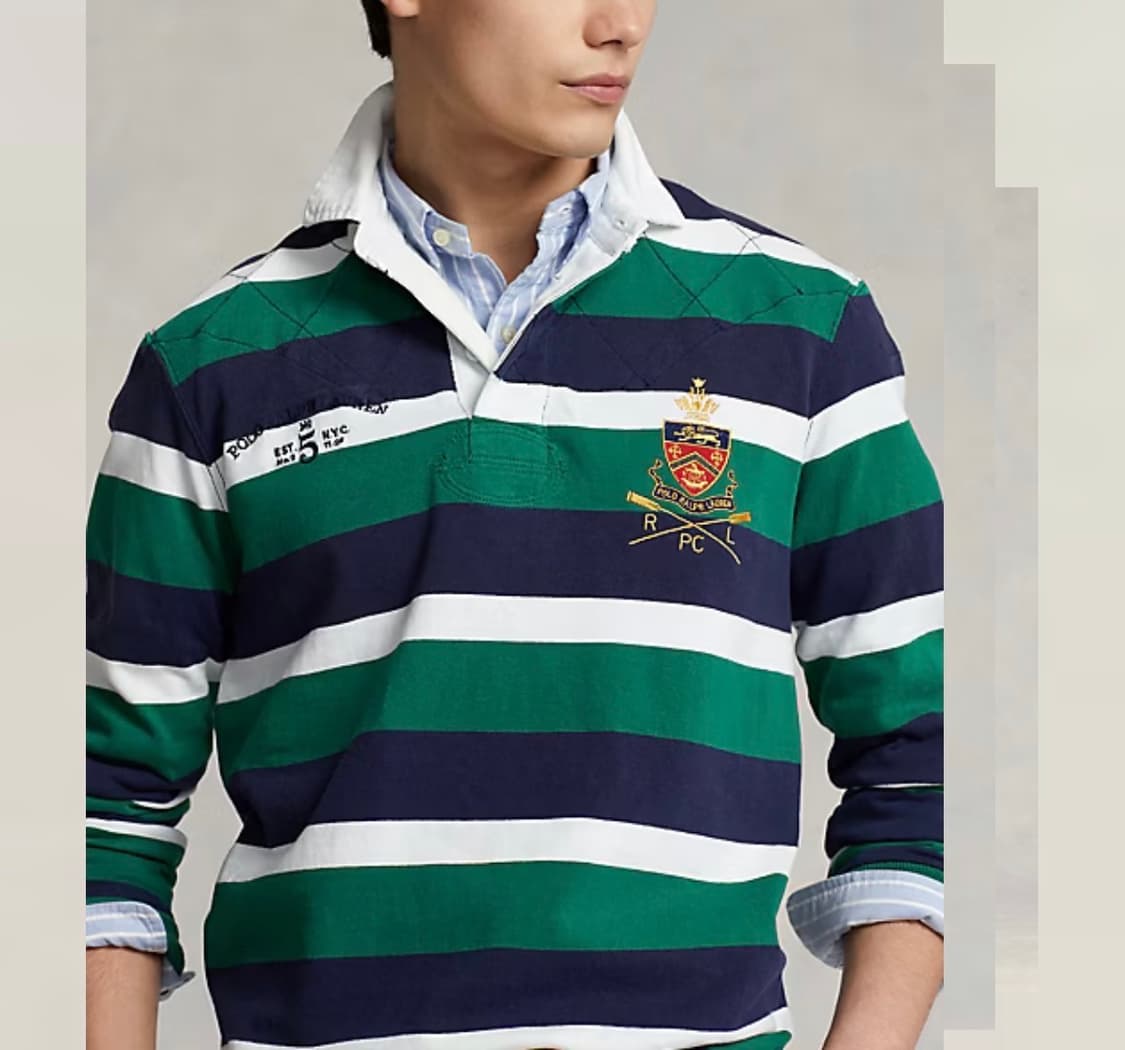 큐알신형 폴로랄프로렌 클래식핏 럭비셔츠 M사이즈 상품이미지3