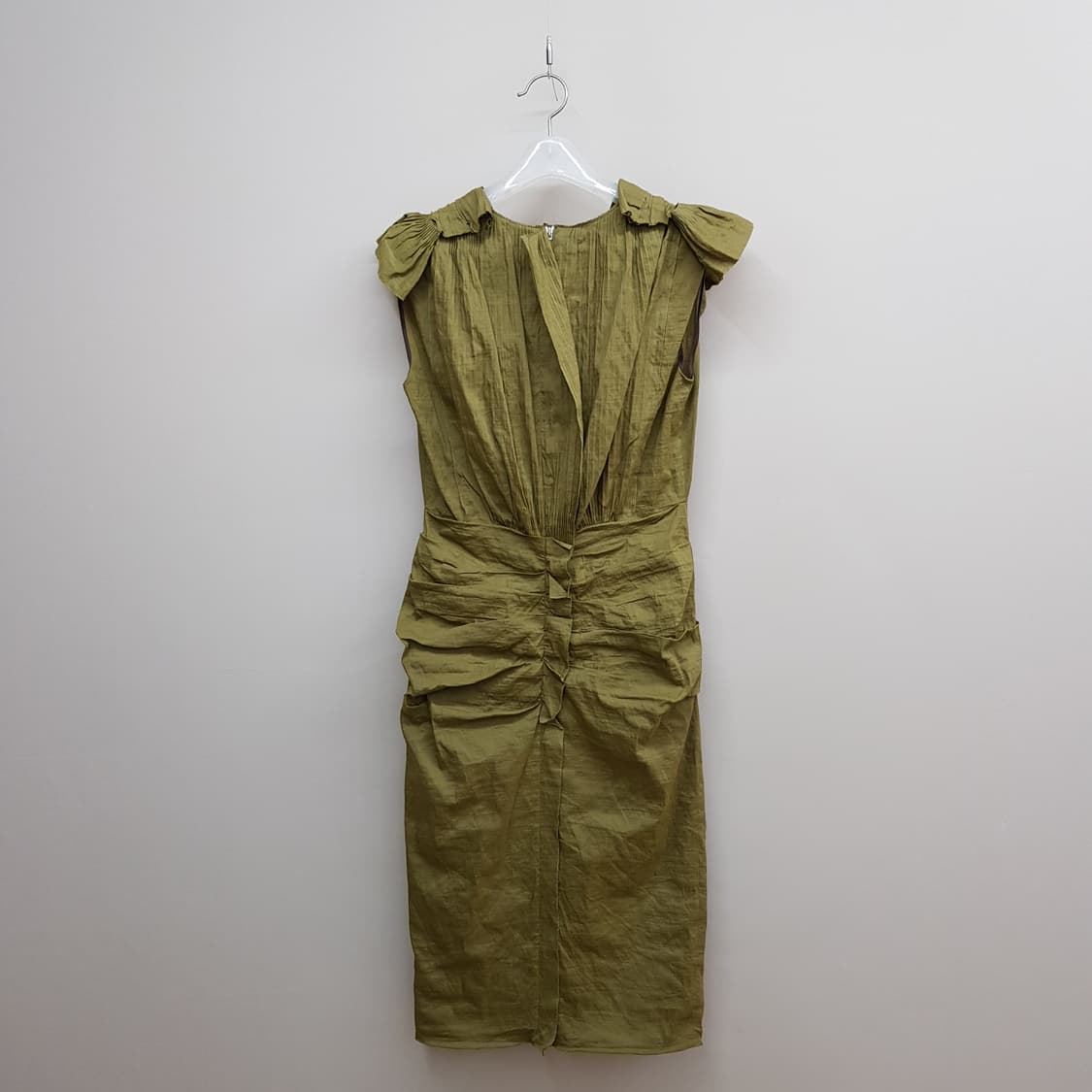 한섬 랑방 러플 디테일 슬리브리스 원피스 S사이즈 상품이미지4