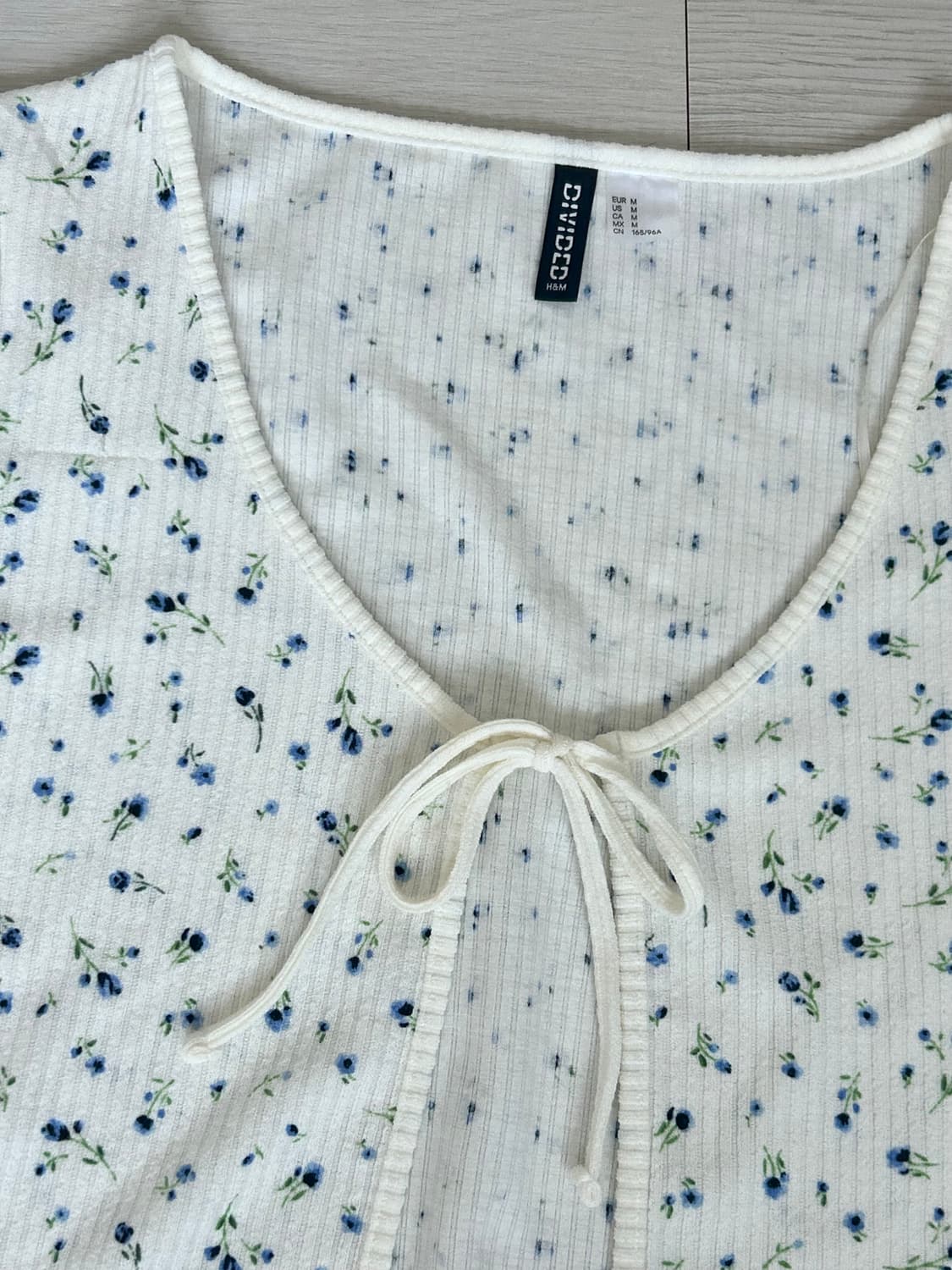 h&m 꽃무늬 플로럴 리본 가디건 상품이미지2