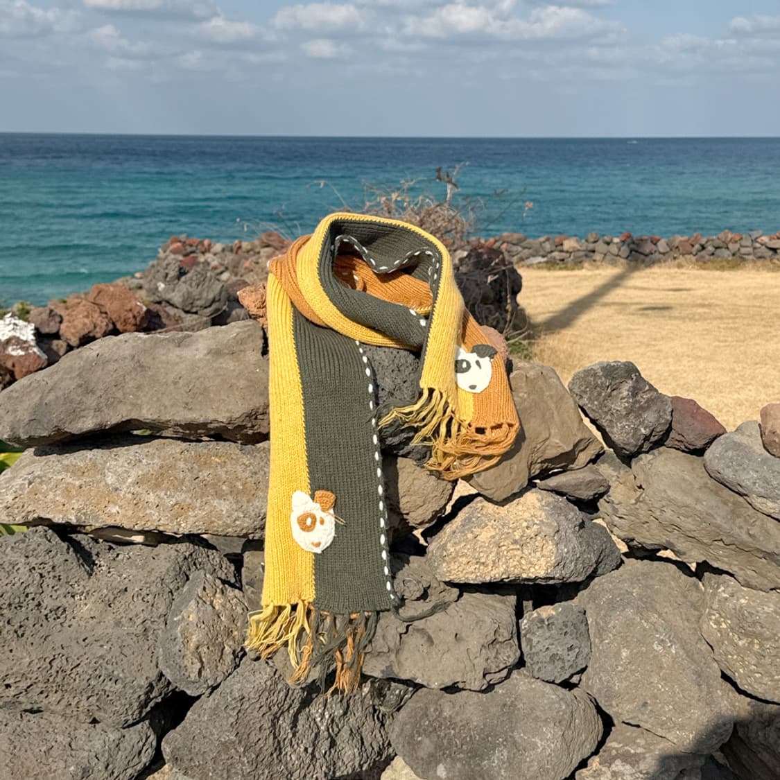 퍼피 패치 니트 머플러 상품이미지5