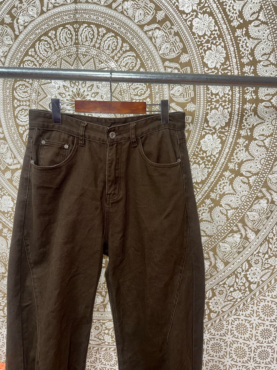 빈티지 브라운 절개 디테일 팬츠  상품이미지4