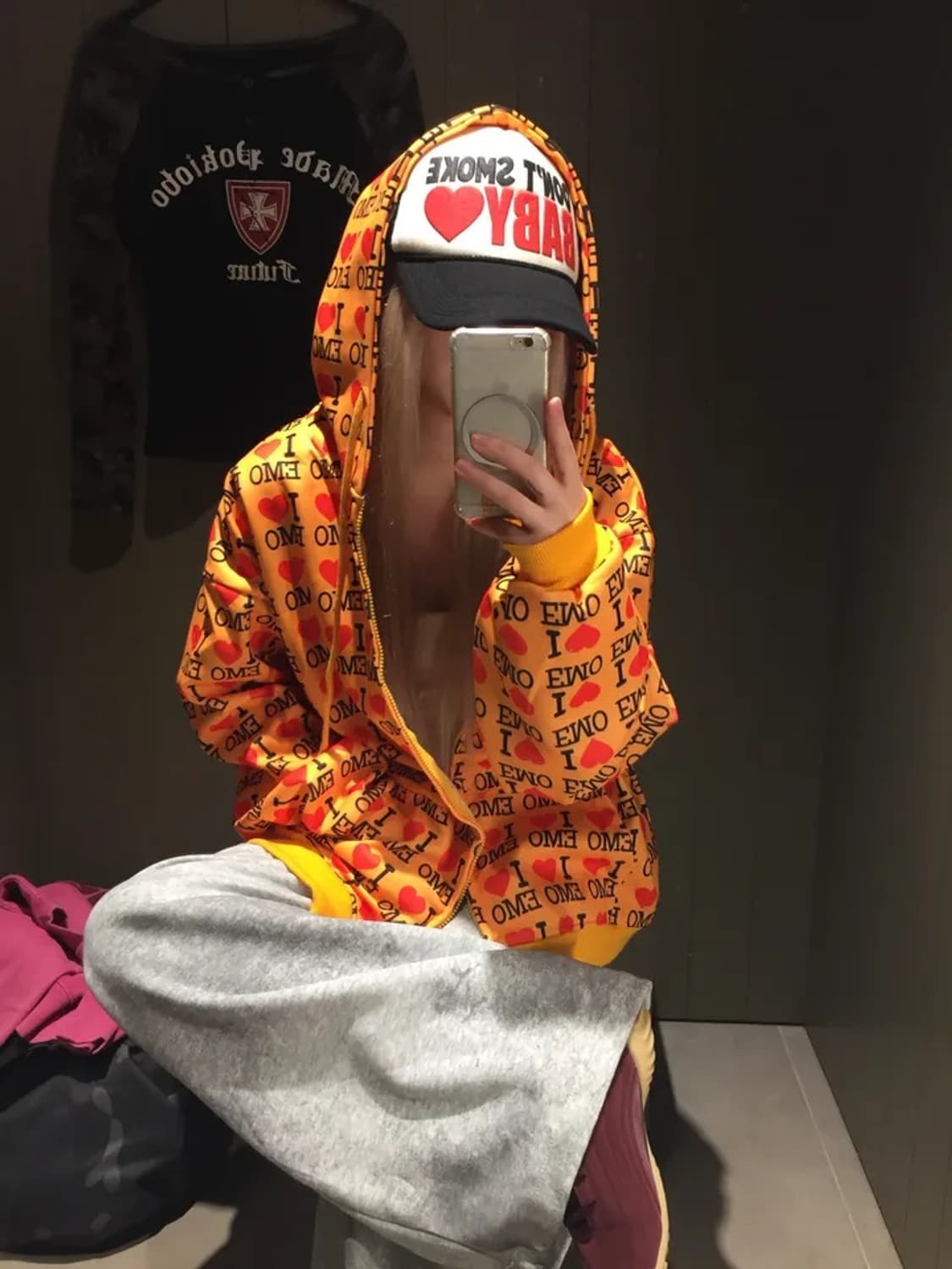 I❤️EMO 후드집업 옐로우 상품이미지1