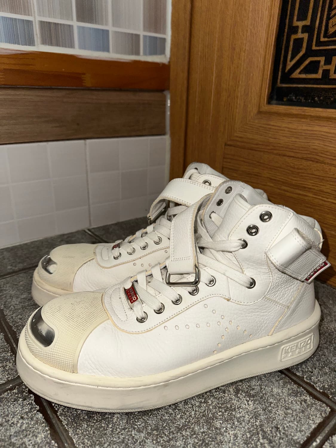 겐조 스틸토 화이트 레더 하이탑 상품이미지2