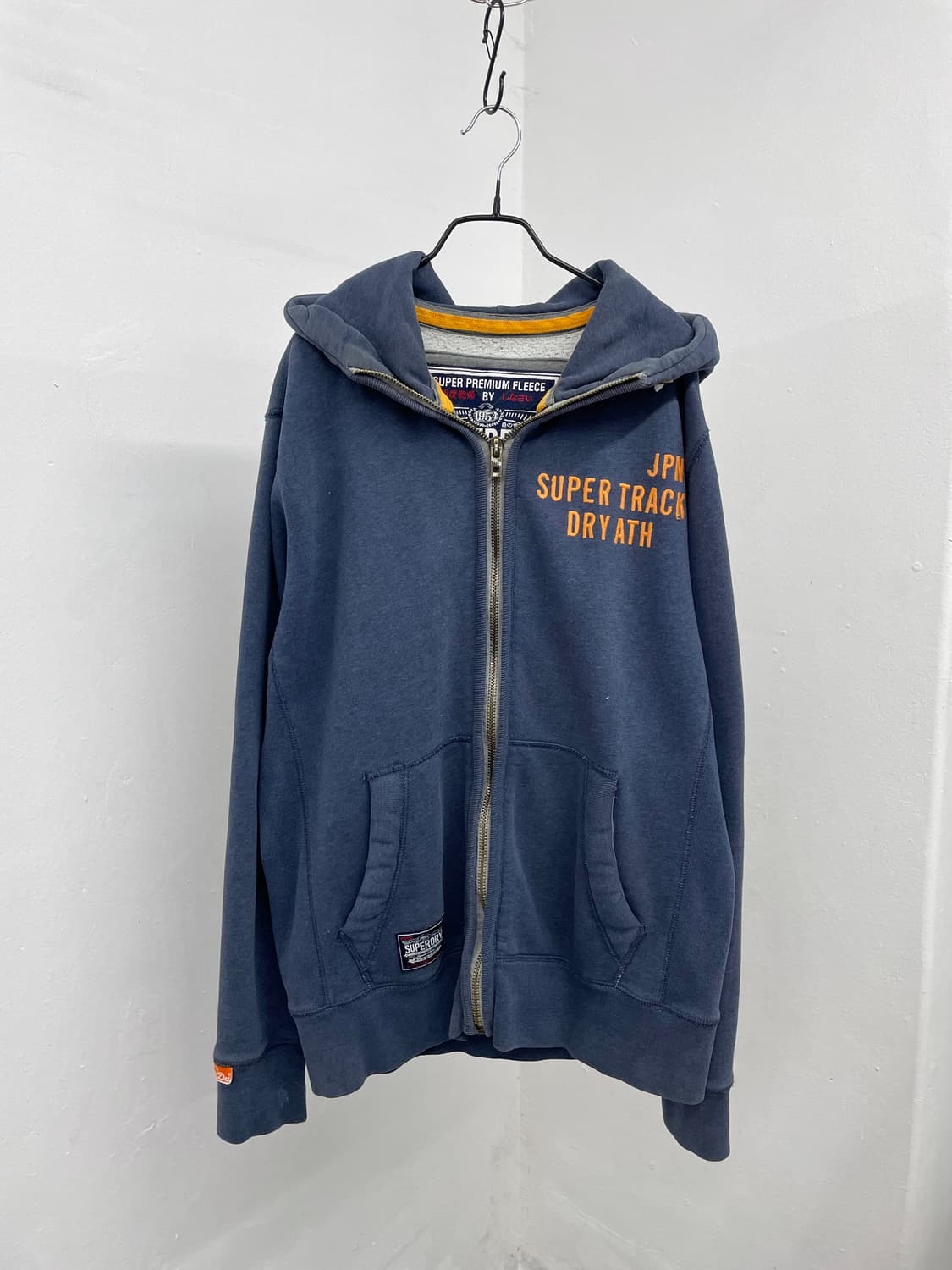 수퍼드라이 블루 패치 헤비 후드집업 상품이미지5