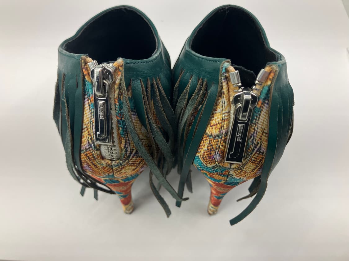 까발리 태피스트리 프린지 하프 앵클 힐 상품이미지5