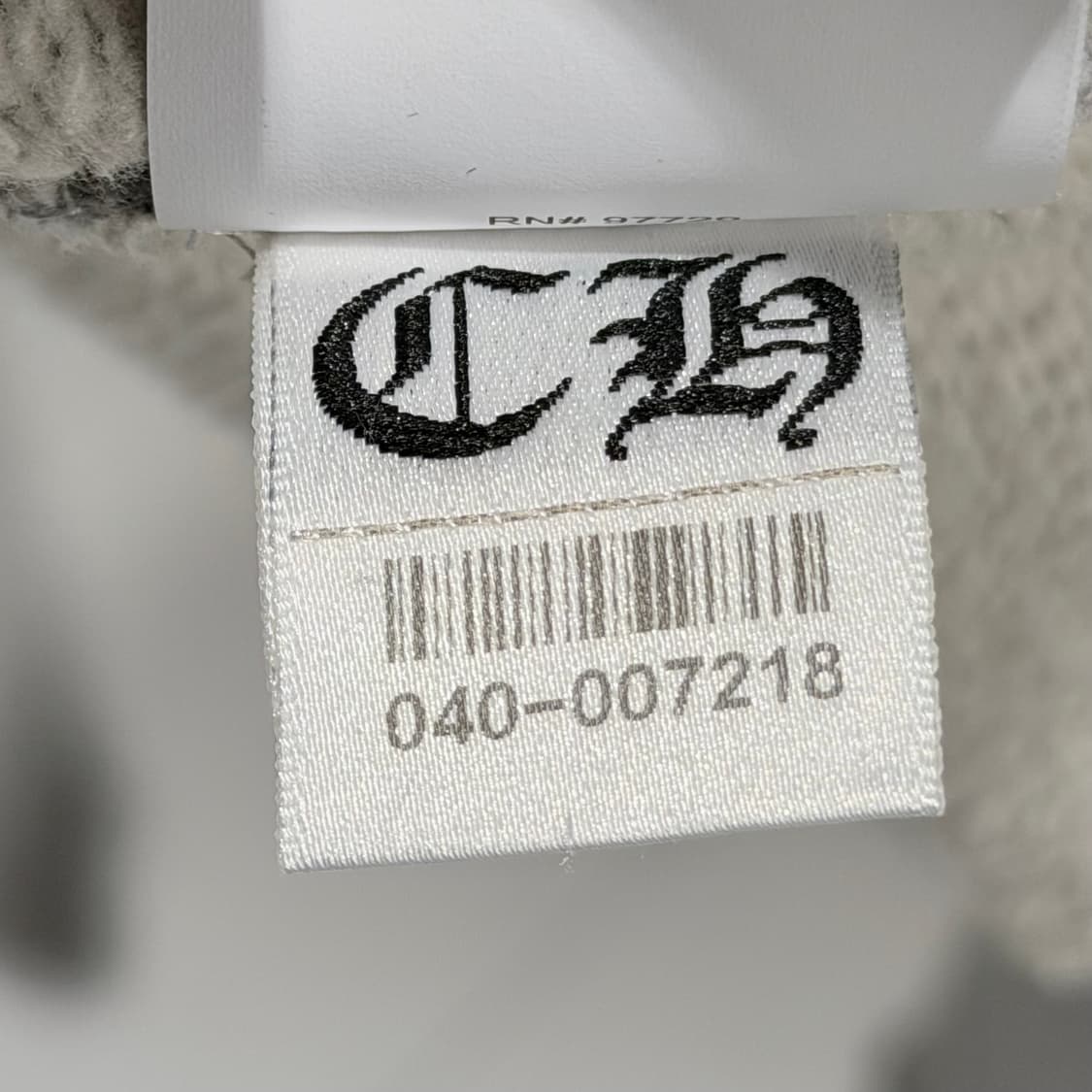 (A+/M) / 크롬하츠 크로스 레더 패치 하프집업 풀오버 그레이 맨투맨 상품이미지9