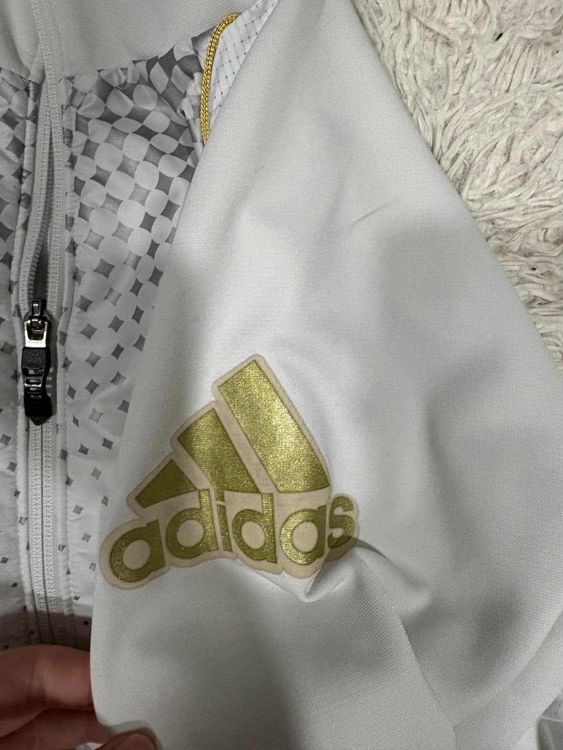 [M] 아디다스 빈티지 화이트골드 집업 상품이미지3