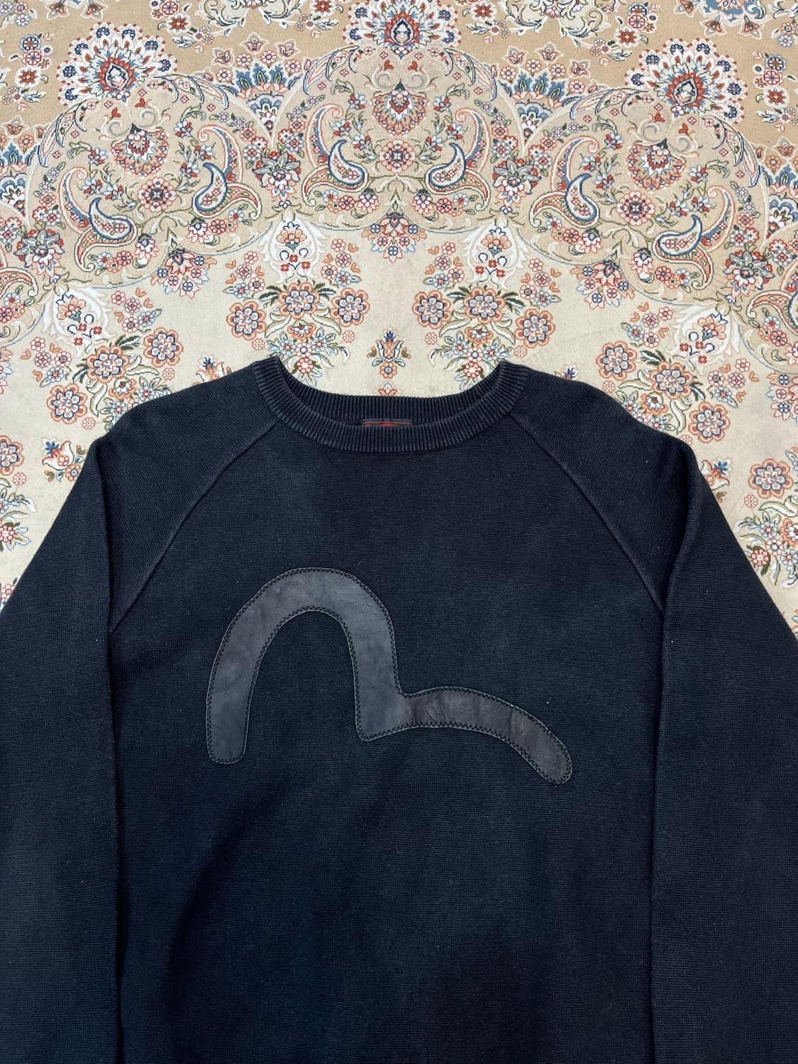 에비수 자수 빅로고 코튼 니트 상품이미지4