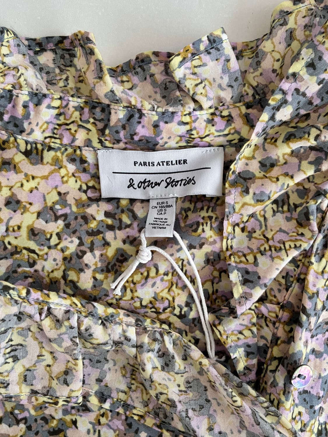 S) 앤아더스토리즈 꽃무늬 실크 코튼 블라우스 상품이미지5