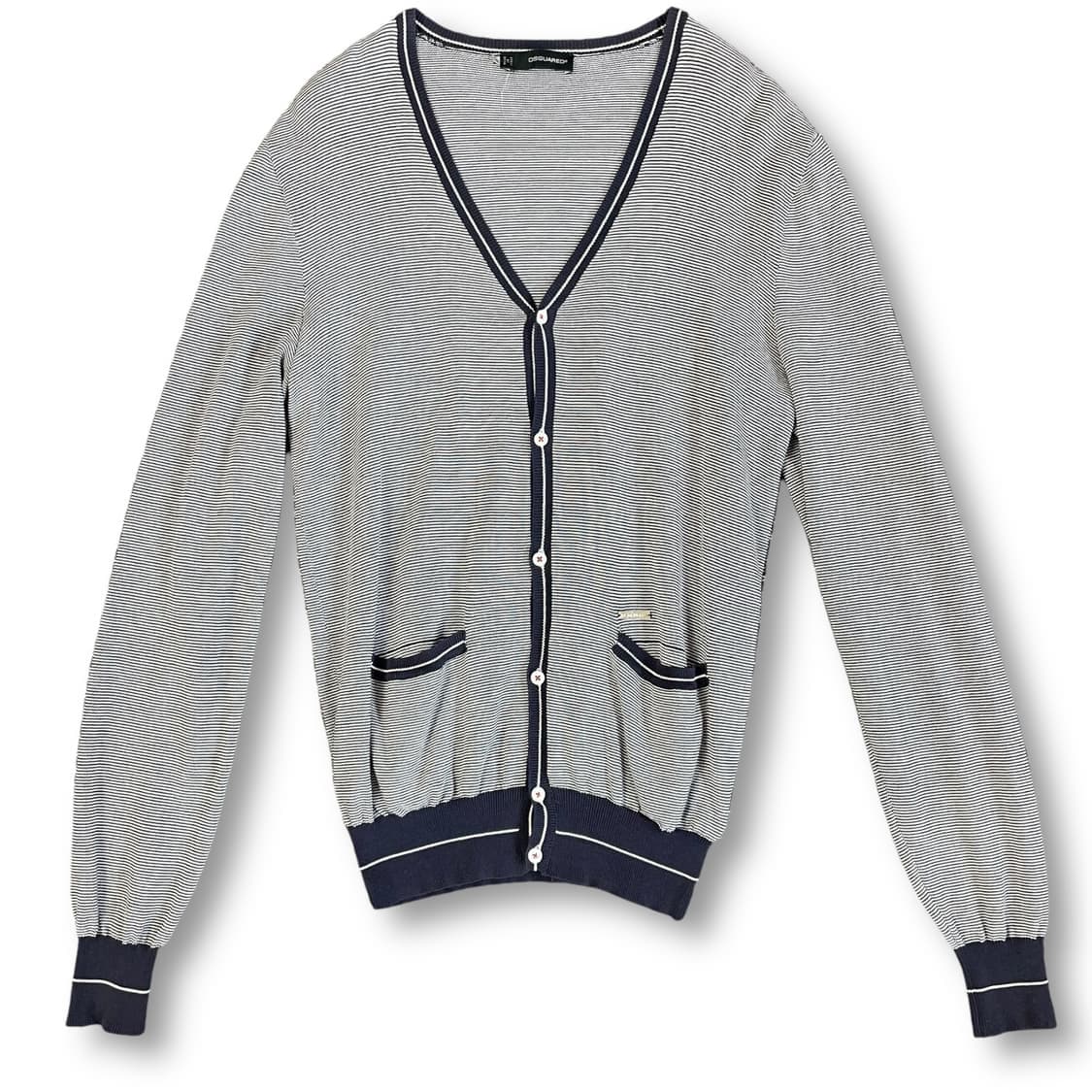 디스퀘어드2 브이넥 코튼 가디건 S 상품이미지1