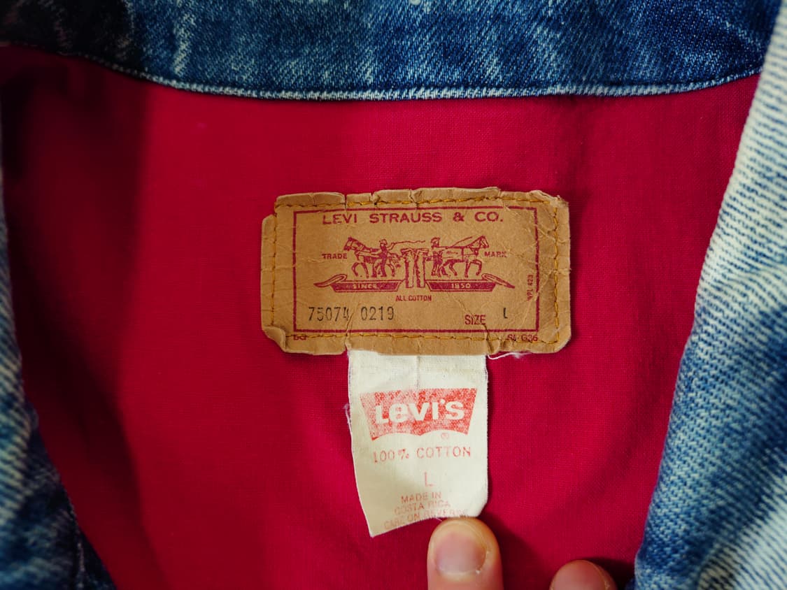 빈티지 80s 리바이스 데님 봄버 재킷(L) 상품이미지3