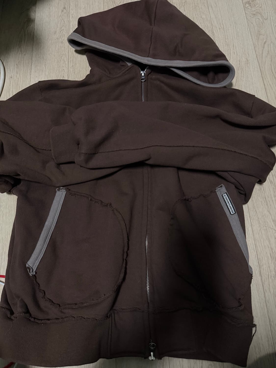 더바이닐하우스 브라운 후드집업 s 상품이미지2