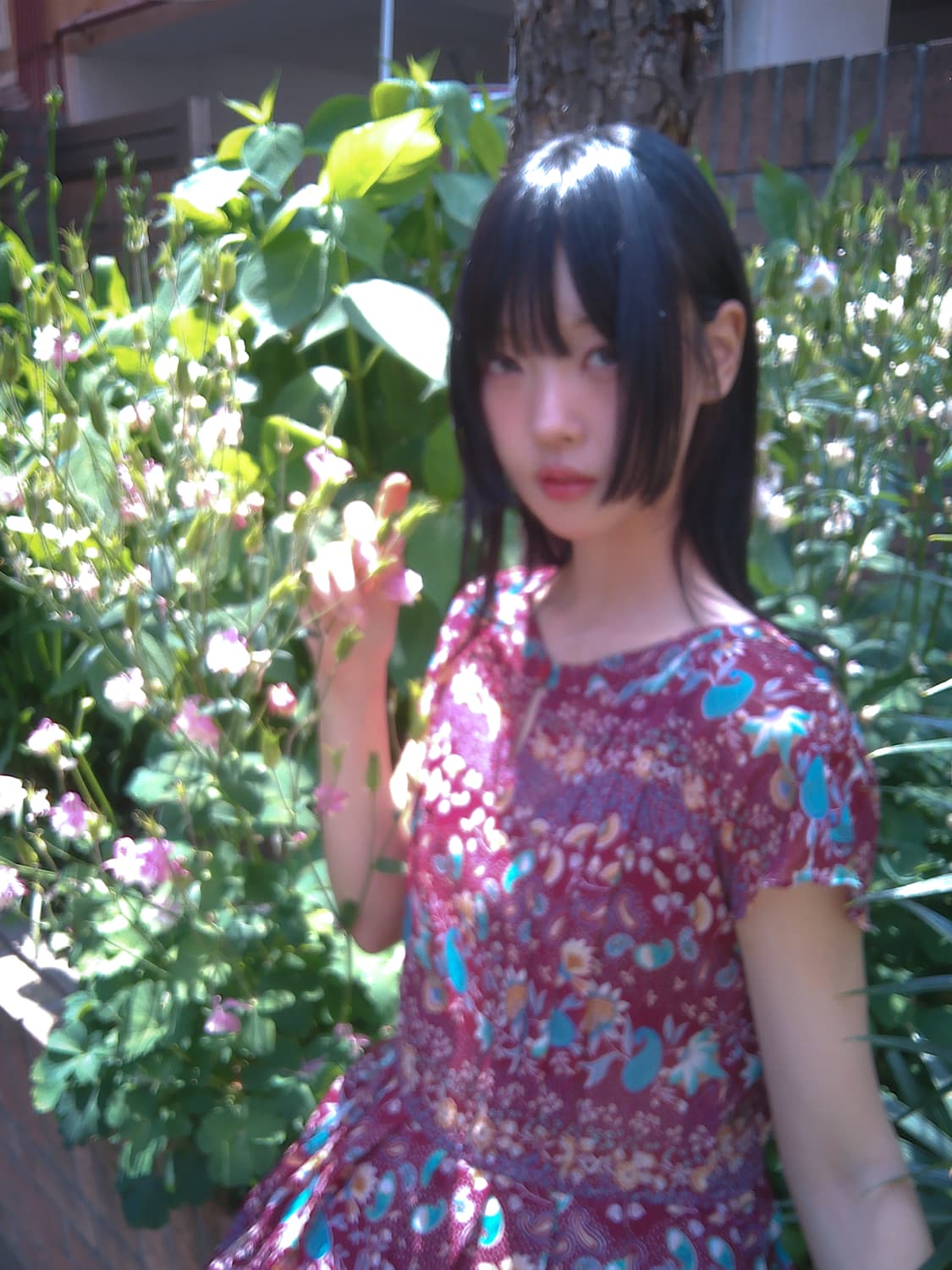 Oriental Flower Dress(Burgundy) 상품이미지5