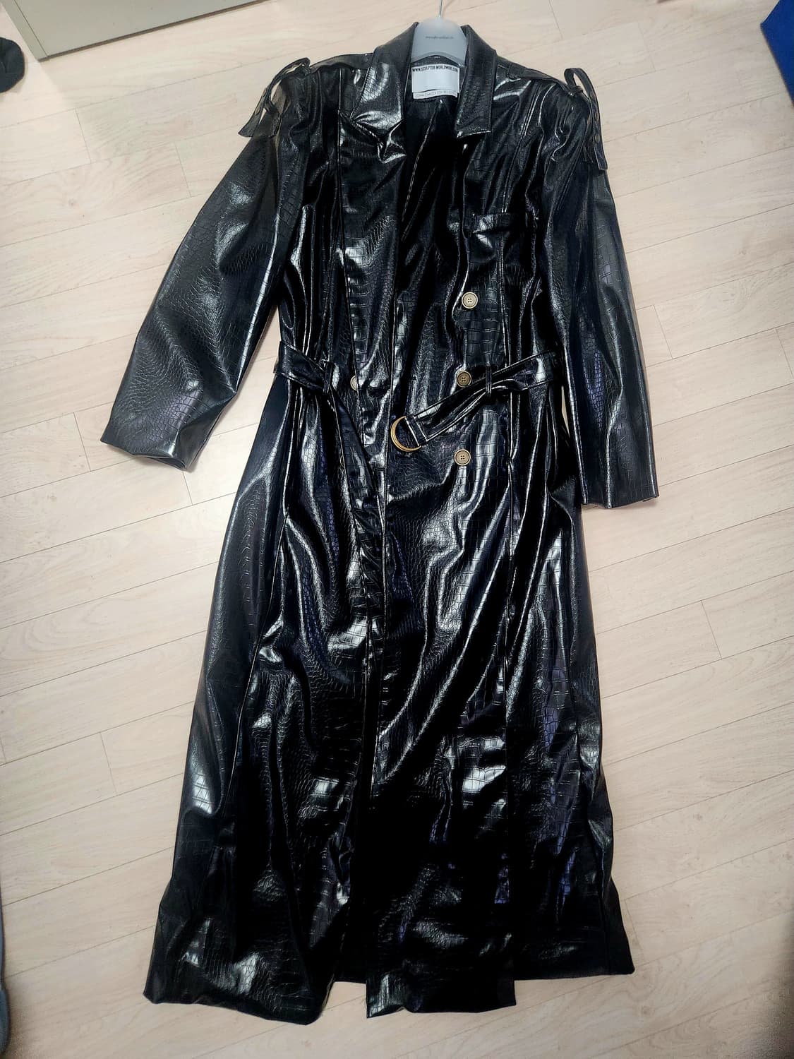 스컬프터 레더 롱 코트 상품이미지1