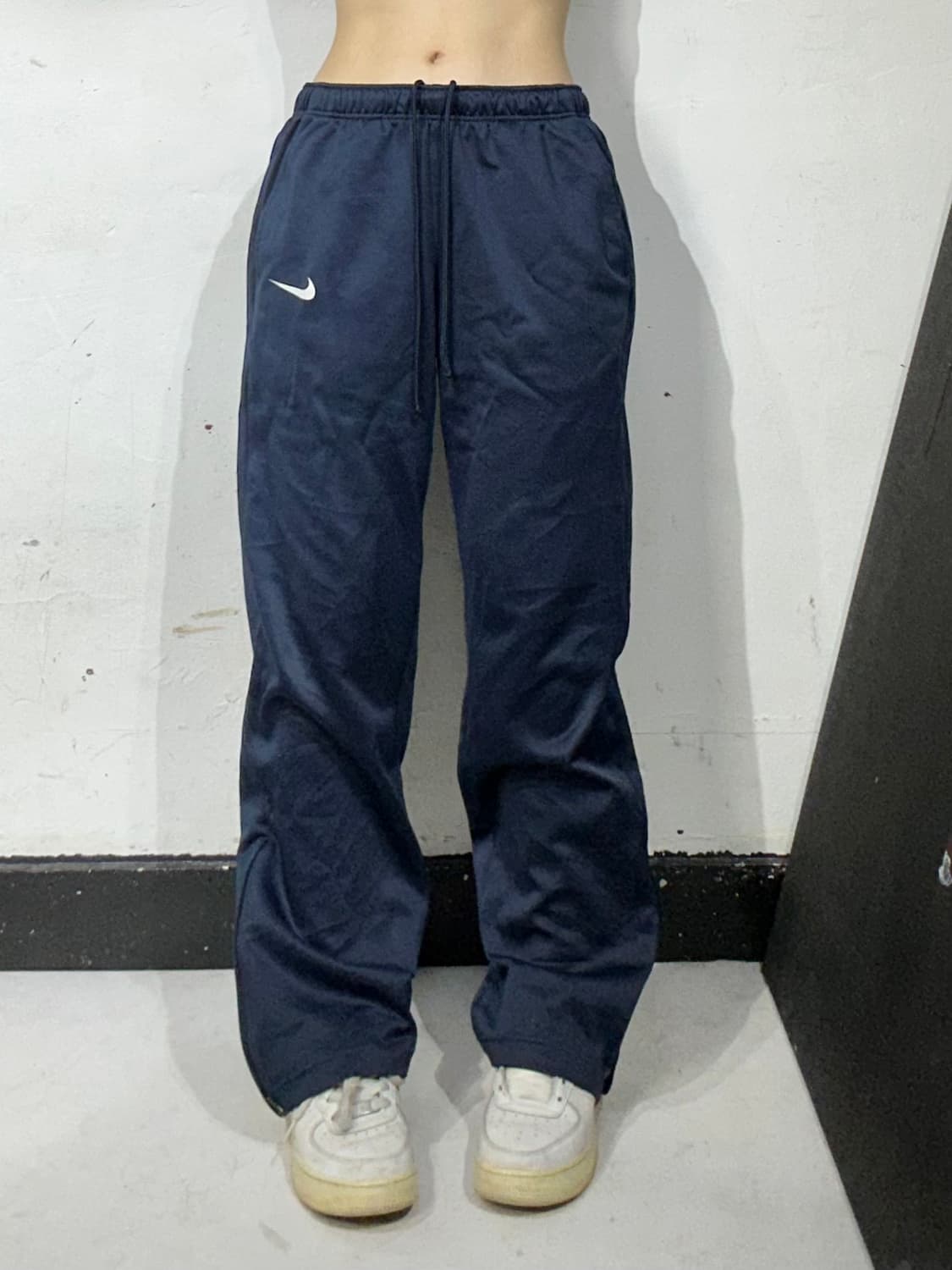 나이키 네이비 와이드 화이트 로고 추리닝 바지 트레이닝 팬츠 L 상품이미지2