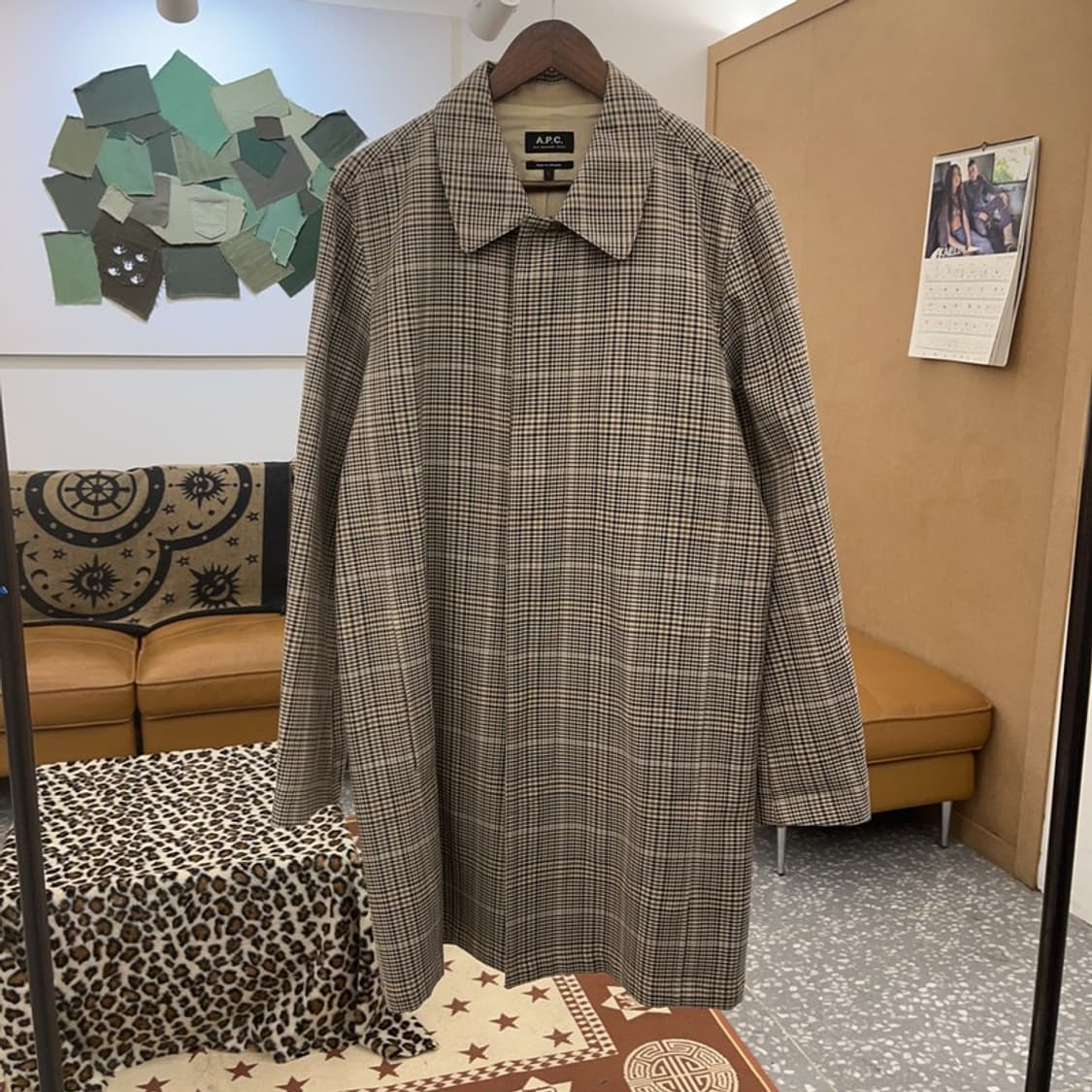 아페쎄 APC 아이유 모던시크 캐주얼 체크 맥코트 L C08964 상품이미지3
