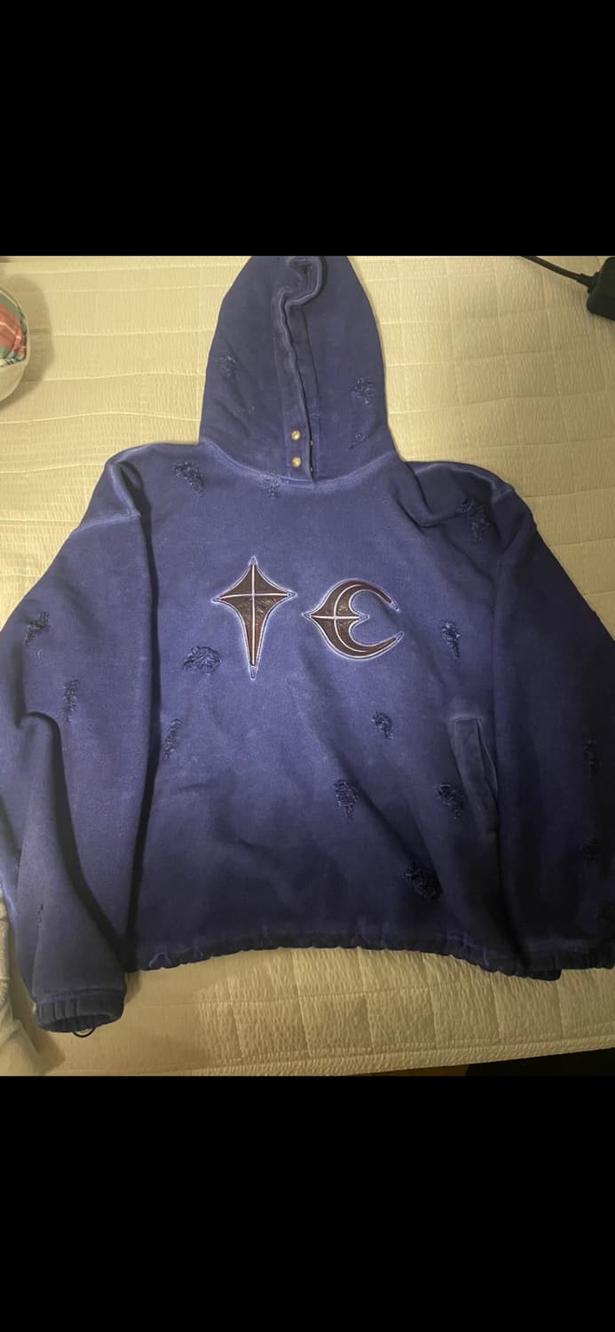 떠그클럽 락 후드 데미지 블루 상품이미지1