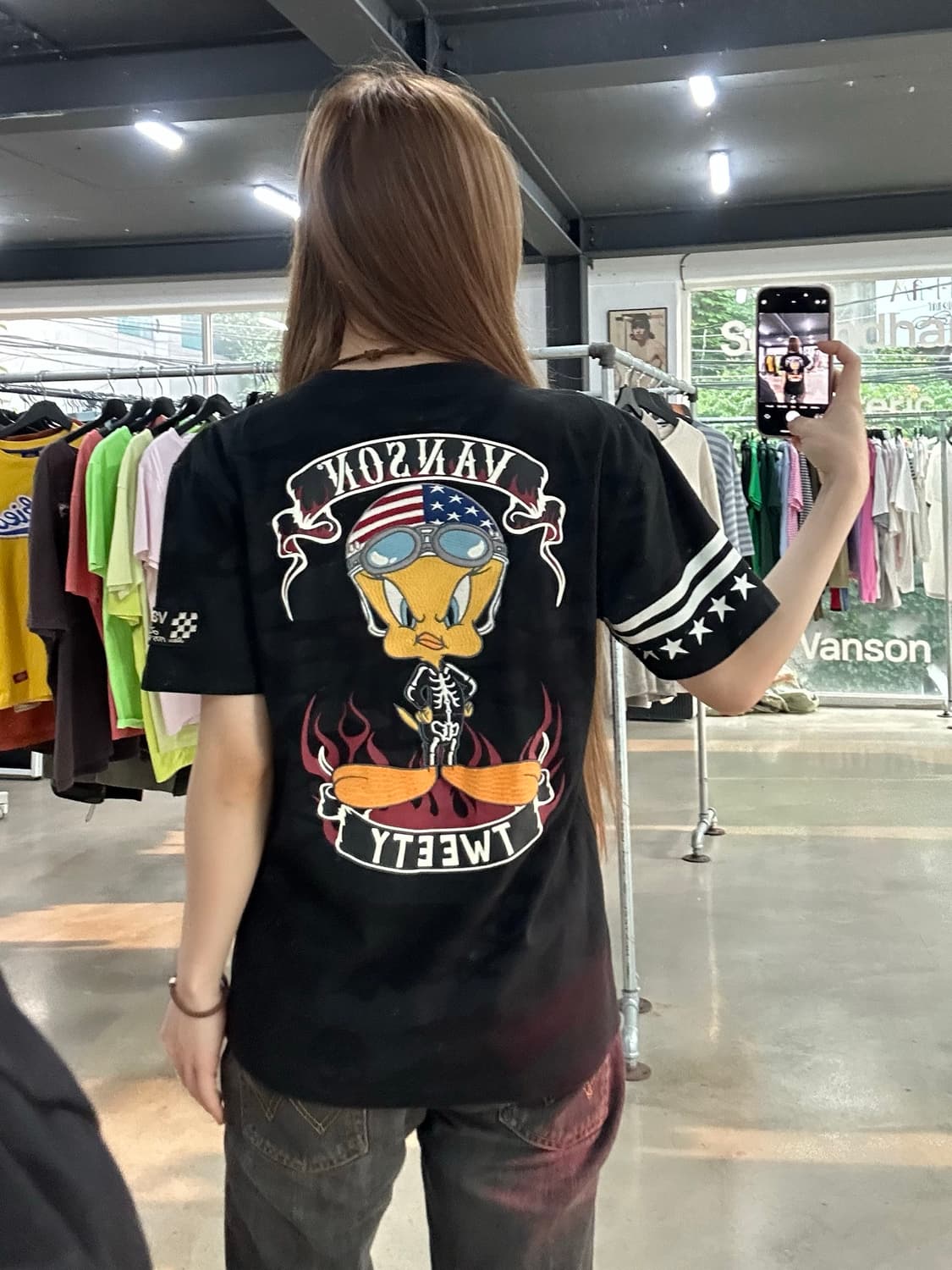 벤슨 x TWEETY 성조기 스컬카모 패치 반팔티 상품이미지1