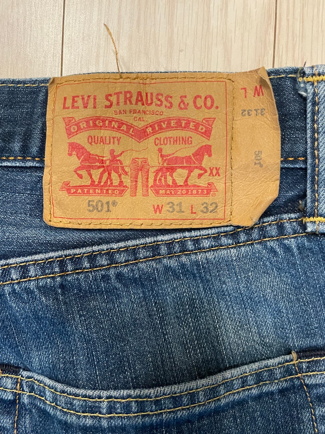 빈티지 리바이스 501 실측 29x26.5 상품이미지3