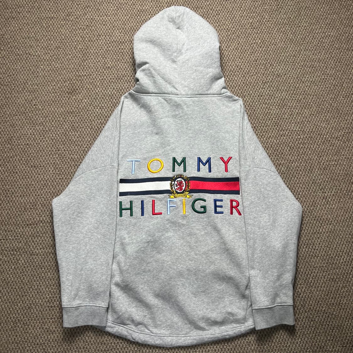 타미힐피거 컬렉션 오버핏 빅로고 후드집업 그레이 L 상품이미지1