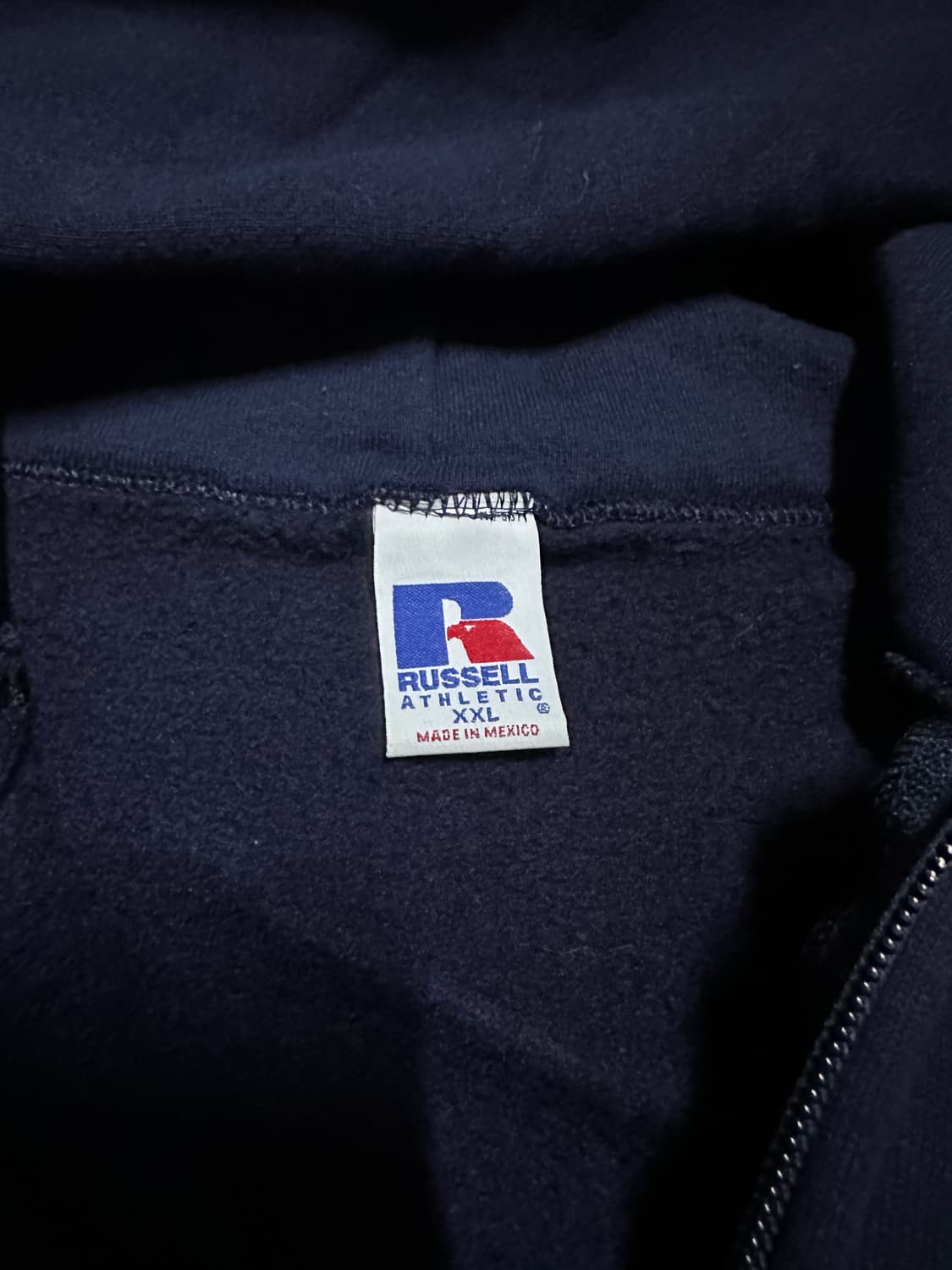 90s 러셀 후드집업 네이비 XXL 상품이미지3