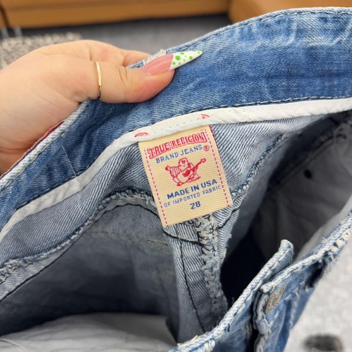 트루릴리전 빌리슈퍼티 Y2K 데미지 데님 청바지 28인치 C09134 상품이미지6