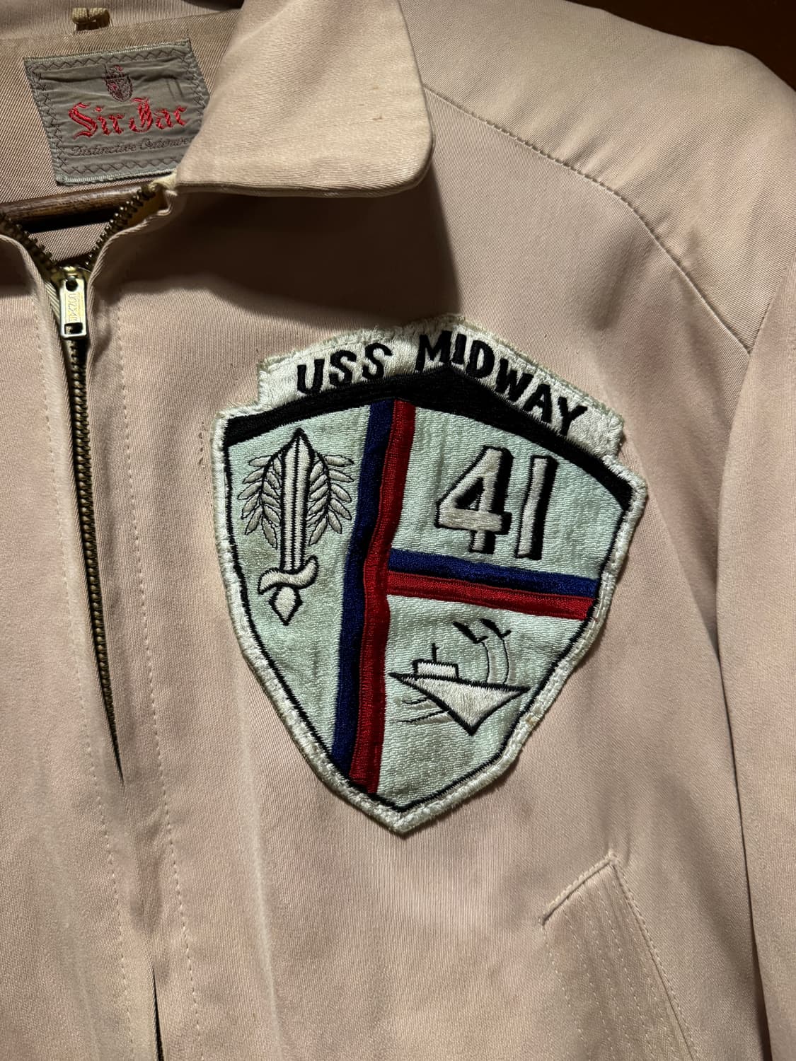 50s USS 미드웨이 레이온 개버딘 자켓 (40) 상품이미지7