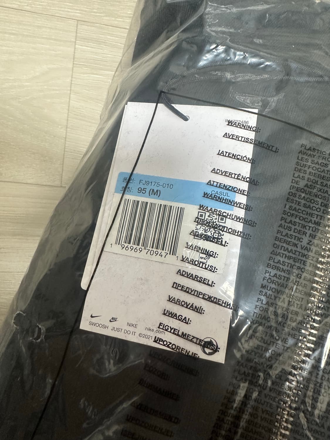 (M)나이키 x 스투시 풀 집 워시드 플리스 후드 블랙 새상품 판매합니다 상품이미지3