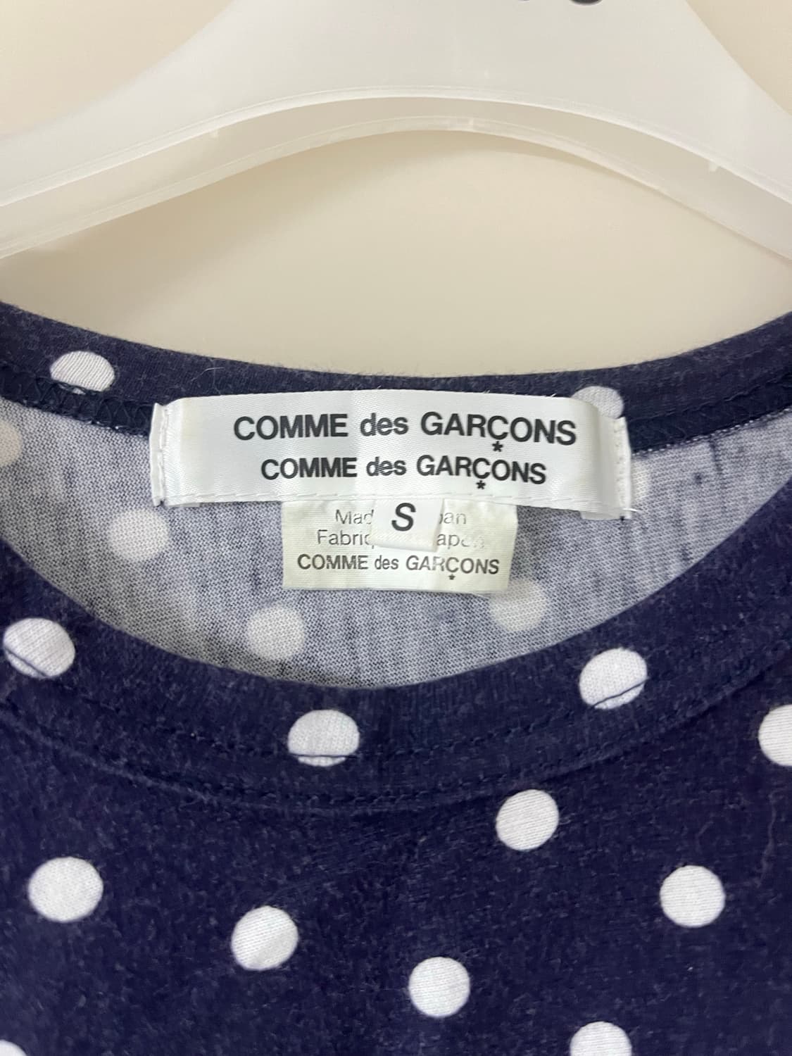 꼼데가르송 비대칭 폴카도트 롱슬리브 상품이미지3