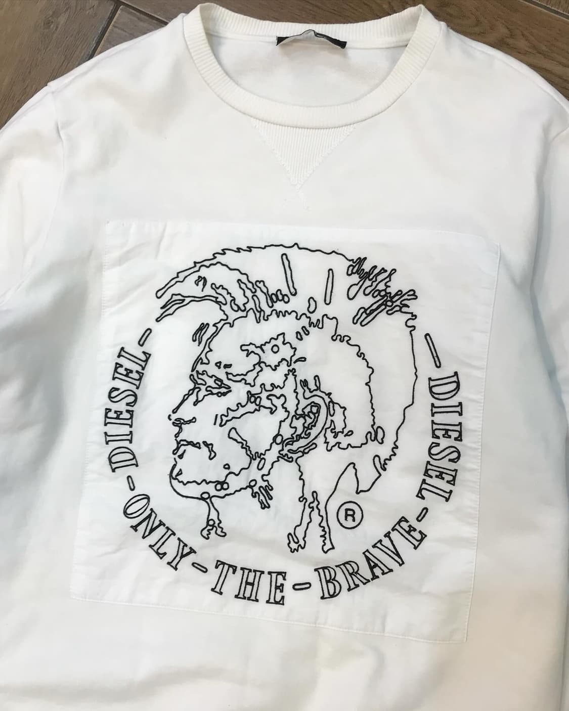 Diesel Logo White Hoodie 상품이미지6