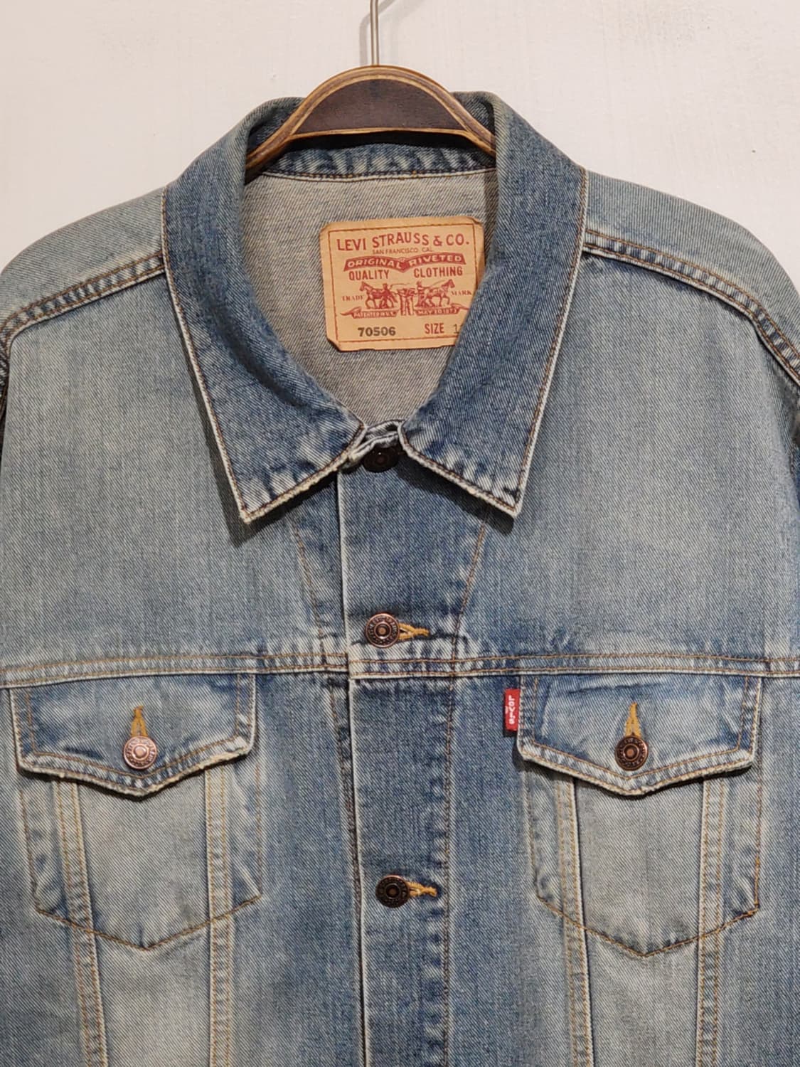 (110) 리바이스 청자켓 연청 빅사이즈 데님자켓 레드탭  상품이미지2