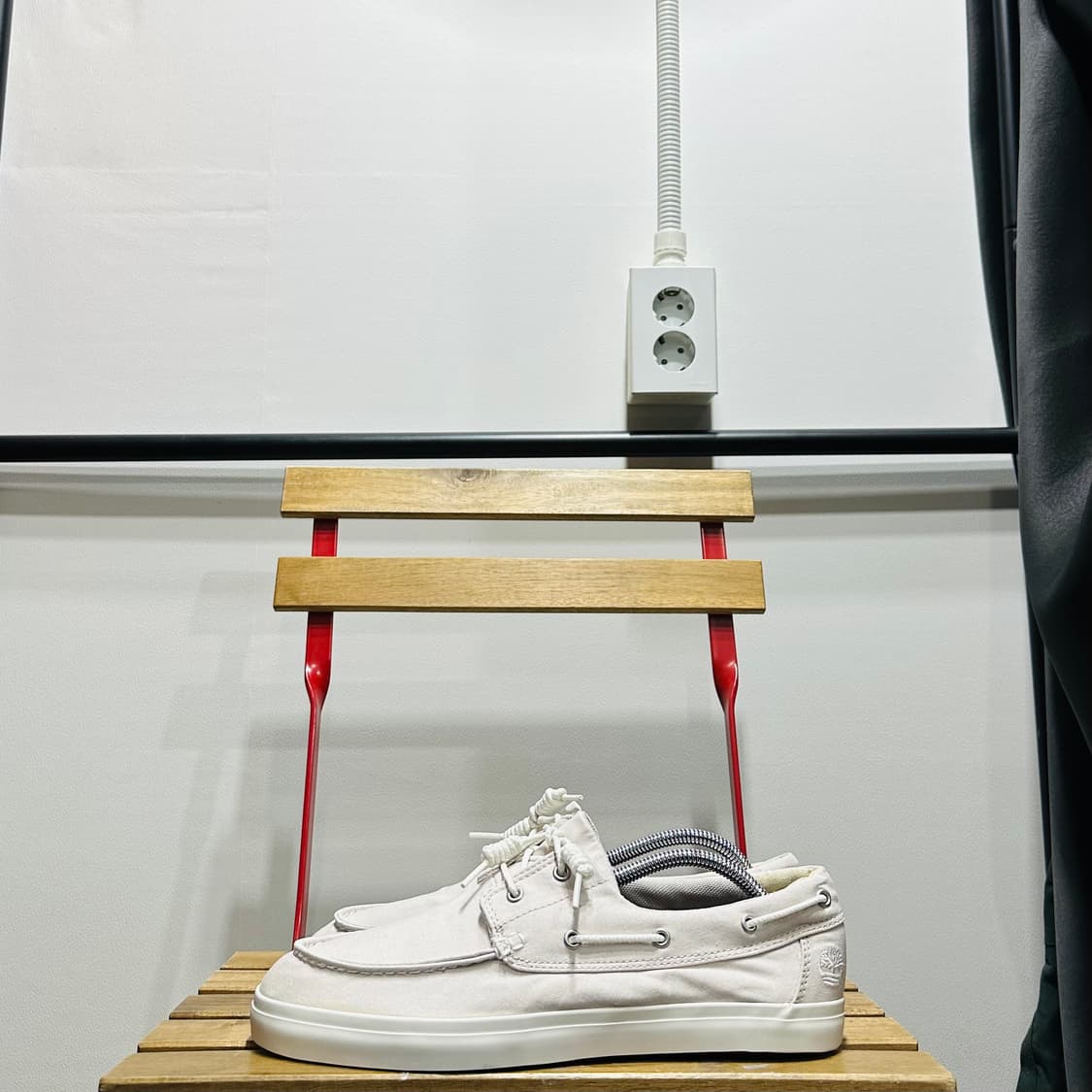 275) 팀버랜드 로퍼 남성 남자 스니커즈 보트 슈즈 화이트 캔버스 상품이미지3