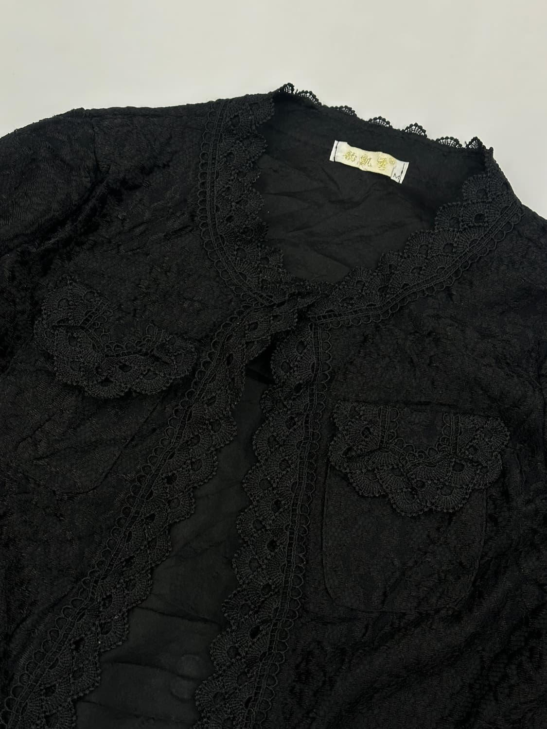 🖤슈슈룬 마계깔 블랙 자켓 가디건 🖤 레이스 공겜여주 지뢰계 데빌  상품이미지6